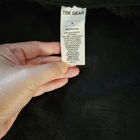Tek Gear Warm Wear Mixed Media Jacket Hoddie Black Size Small - Picture 8 of 8